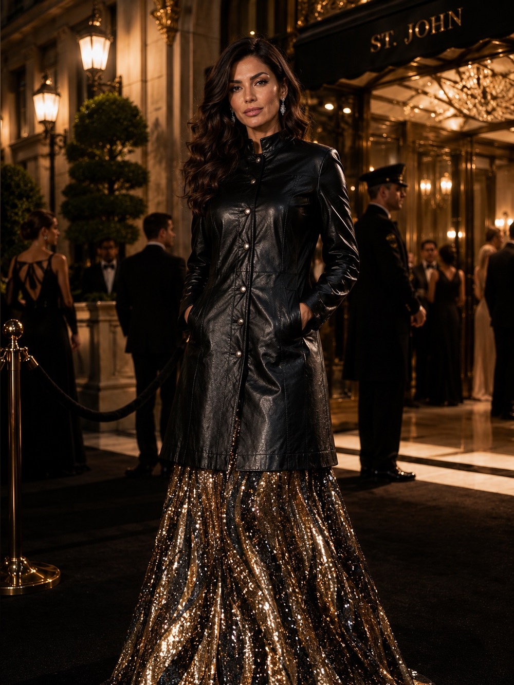 St. John Collection Supple Soft Black Leather Coat – Size 12 - Picture 7 of 9